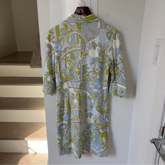 J McLaughlin Brynn Mini Dress in Blue and Green - Picture 2 of 8